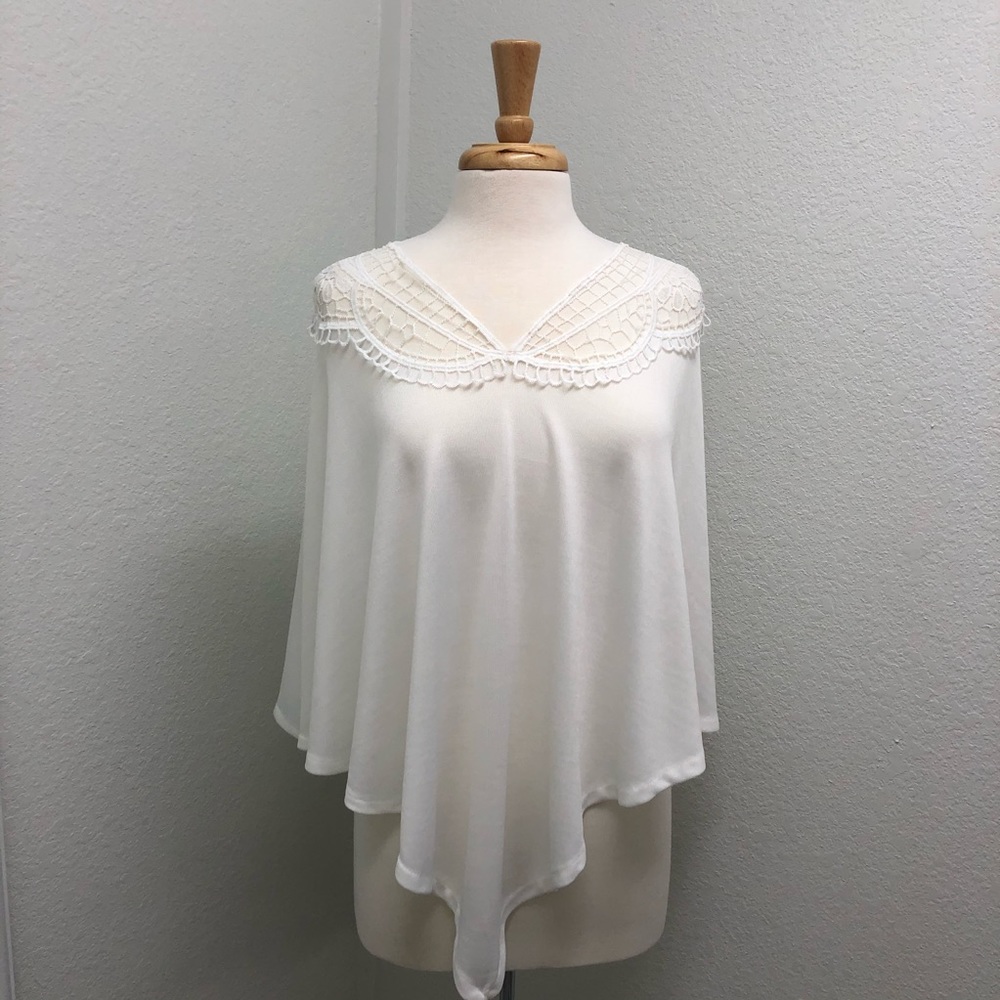 White lace poncho